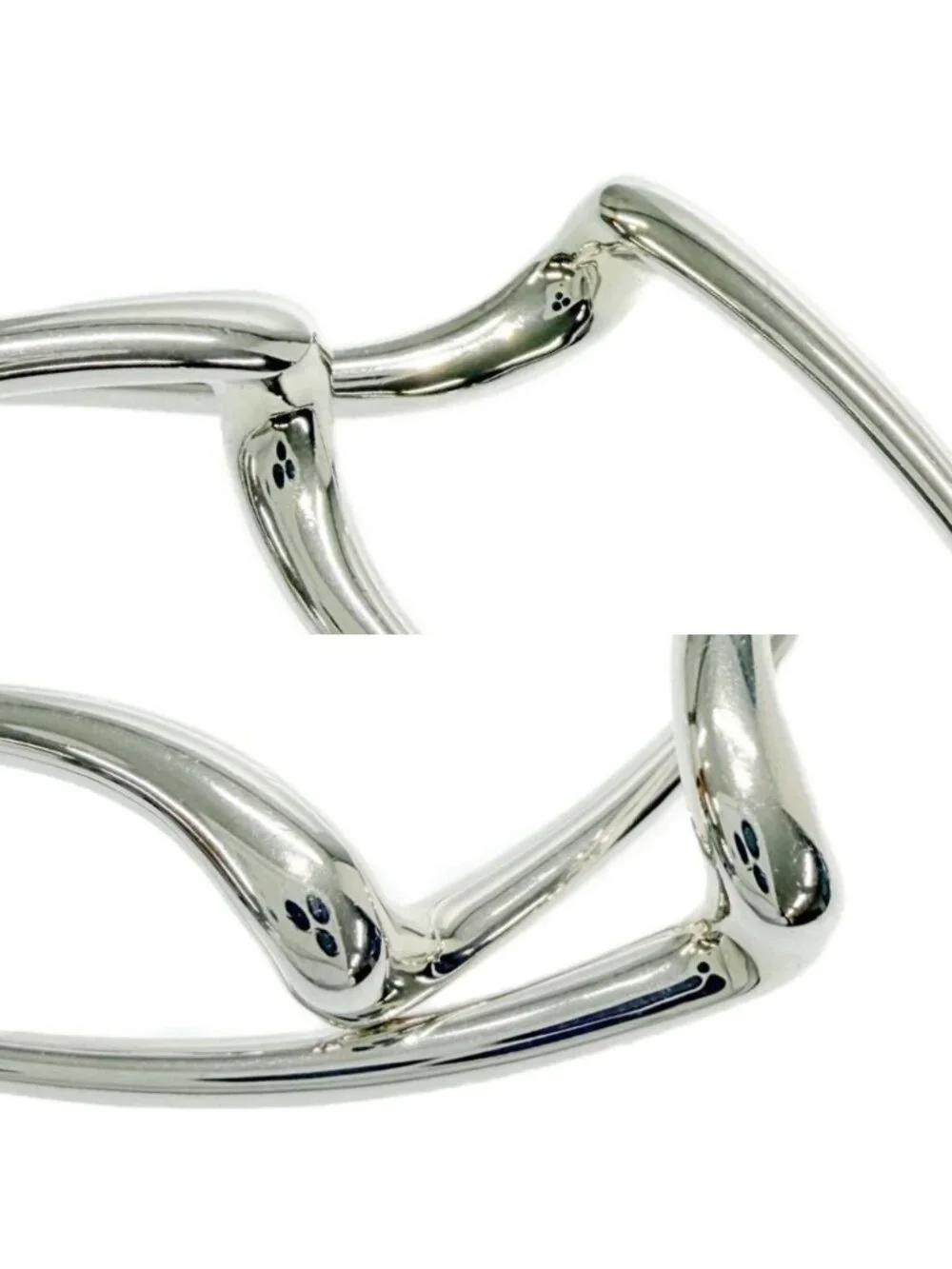 Tiffany & Co Silver Open Heart Hoop Earrings Large